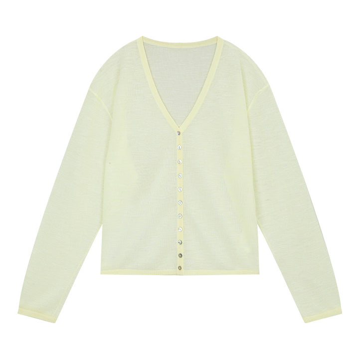 Dame afslappet cardigan med V-hals Stilla