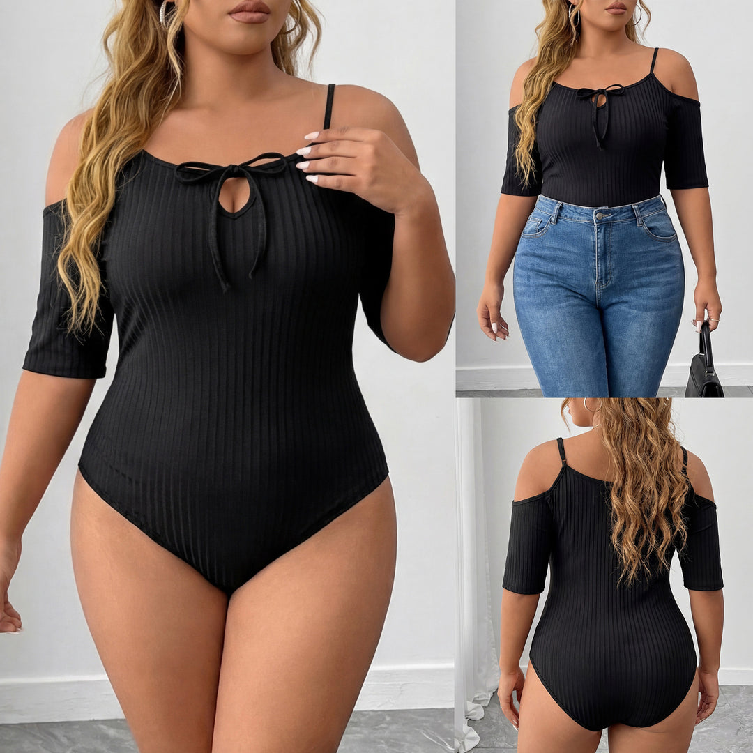 Dame tætsiddende top med off-shoulder design Skovae