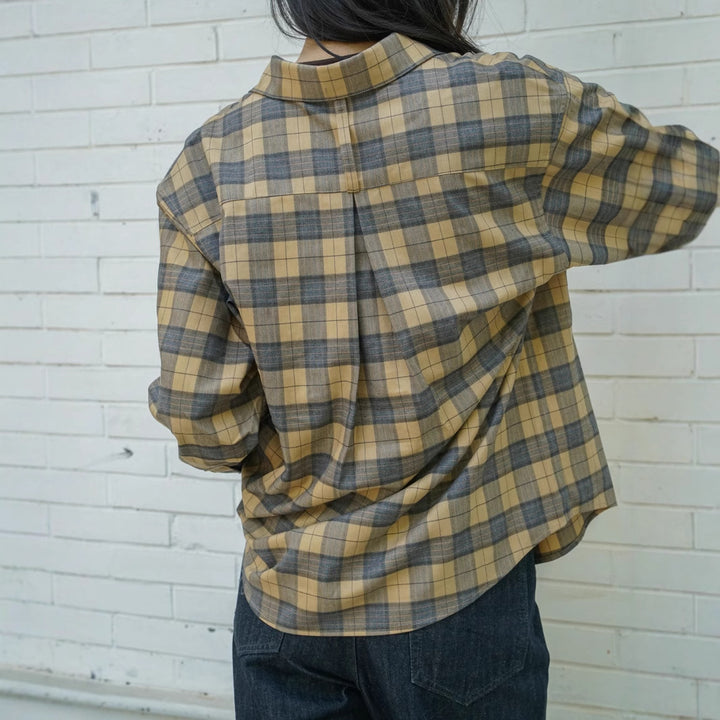Dameternetterned flannel skjorte Stilla