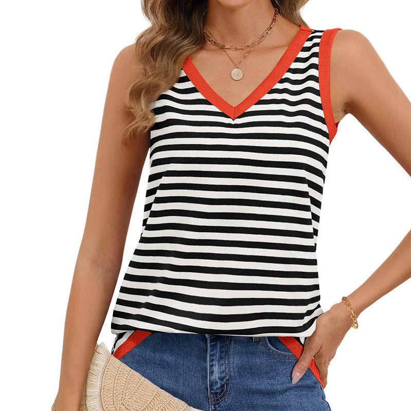 Dame afslappet stribet Tank Top Stilla