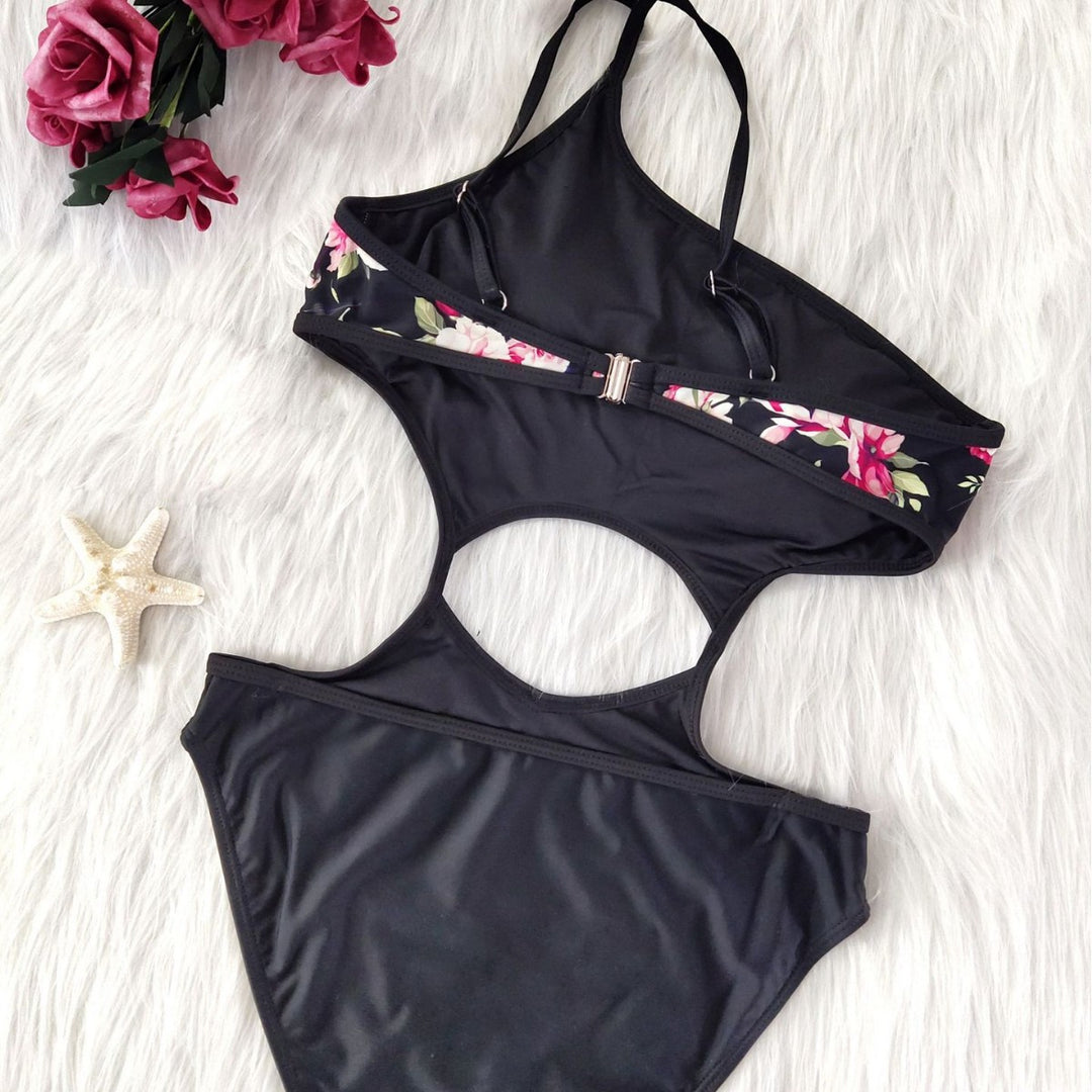 Damer one-piece badedragt med blomstertryk Skovae