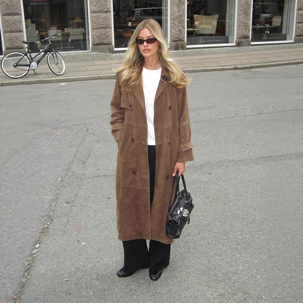 Dame elegant og stilfuld lang frakke Stilla