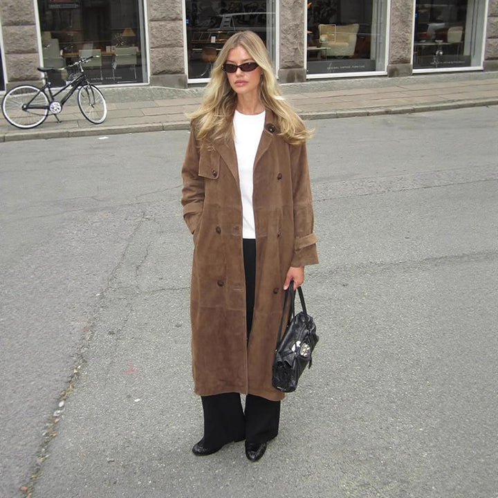 Dame elegant og stilfuld lang frakke Stilla