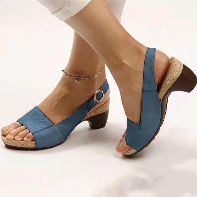 Dame Sandaler med elegant rem og ergonomisk fodseng Stilla