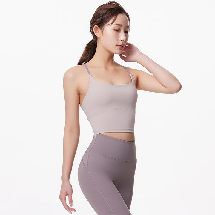 Dame sporty crop-top med justerbare stropper og åndbart materiale Stilla