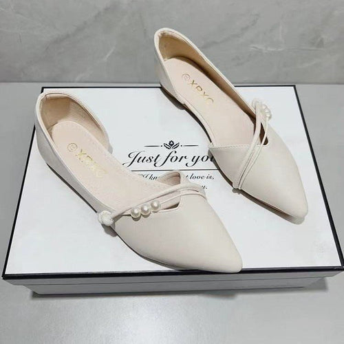 Dame ballerinas med moderne perle-akcent og elegant snit Stilla