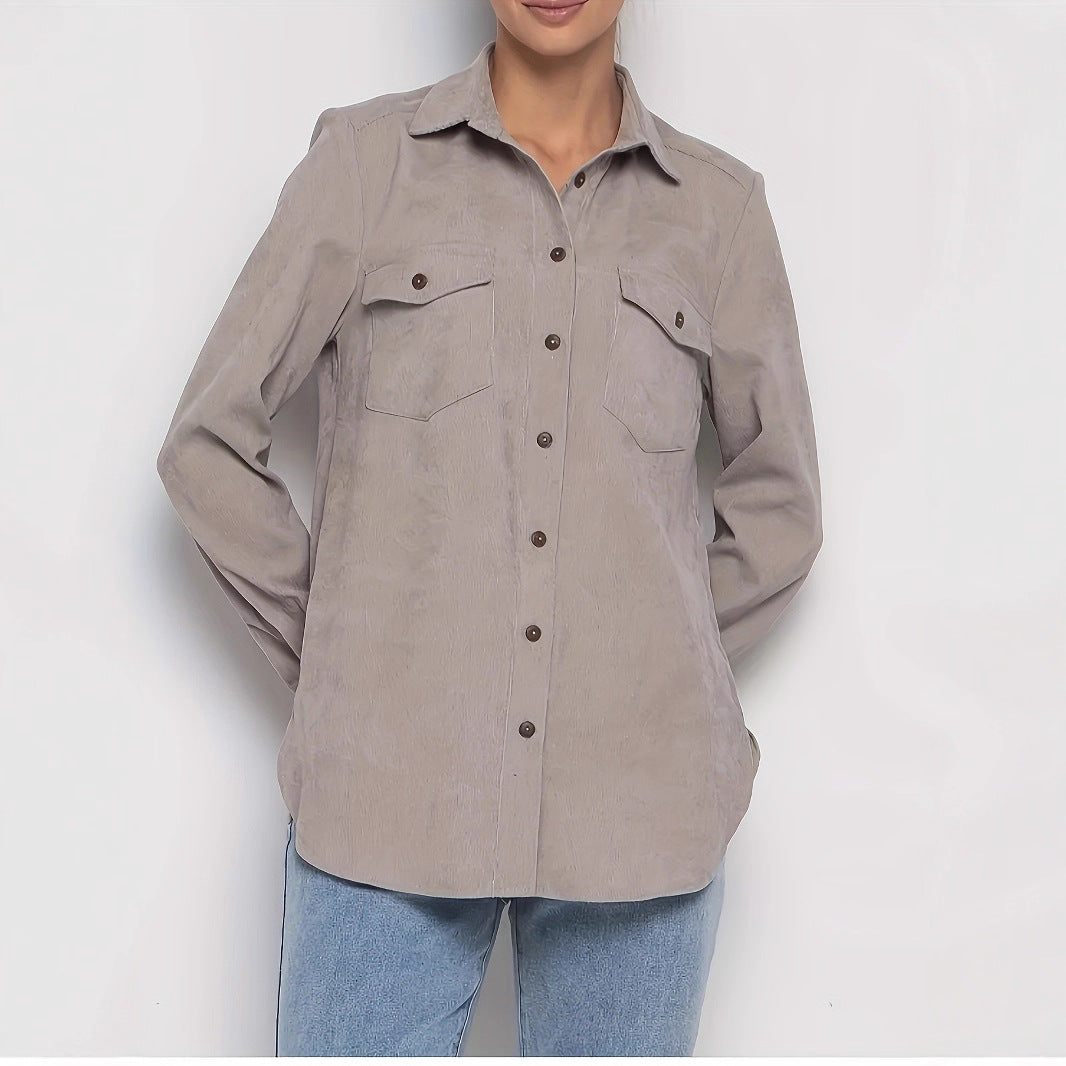 Dame casual overshirt med lomme-design Stilla