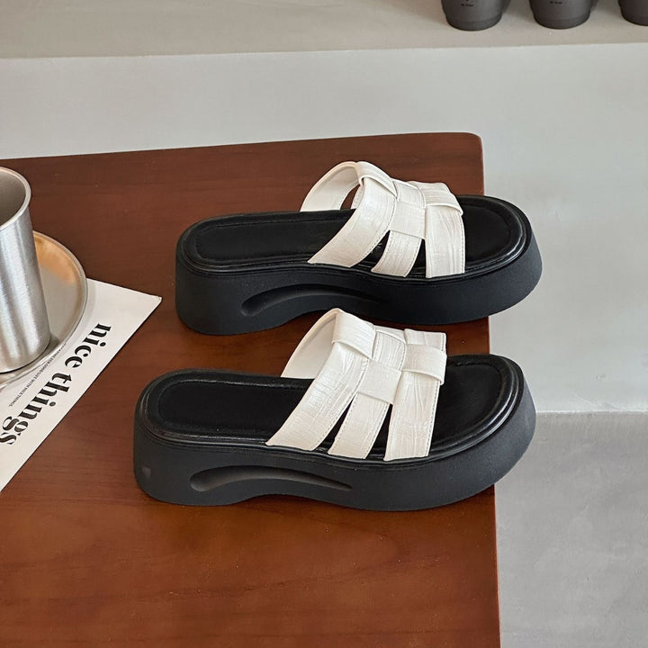 Dame platform-sandaler med elegant krydsrem-design Stilla