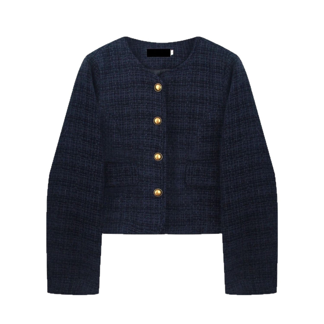 Kvindernes cropped blazer med guld knapper Stilla