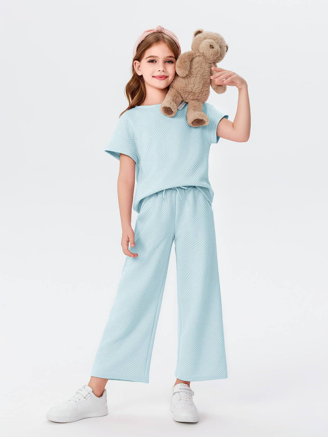 Kvinders afslappede pyjamas sæt med løs top og afslappede bukser