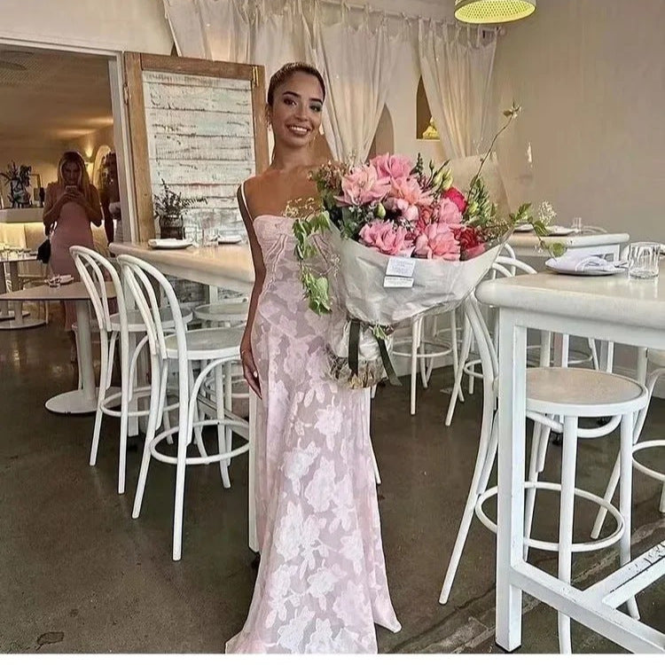 Dame Blomster Spids Aftenkjole Stilla