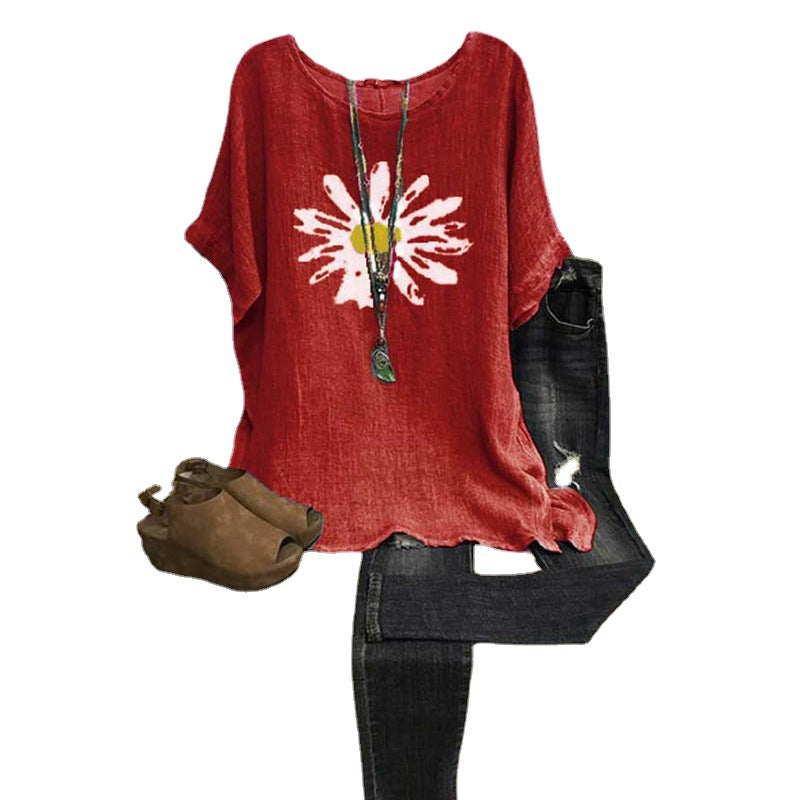 Dame Casual Grafik T-shirt Stilla