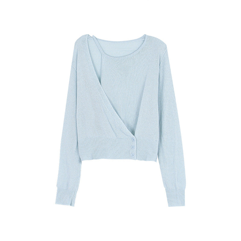 Dame afslappet vapped sweater med stilfulde knapper og moderne snit Stilla