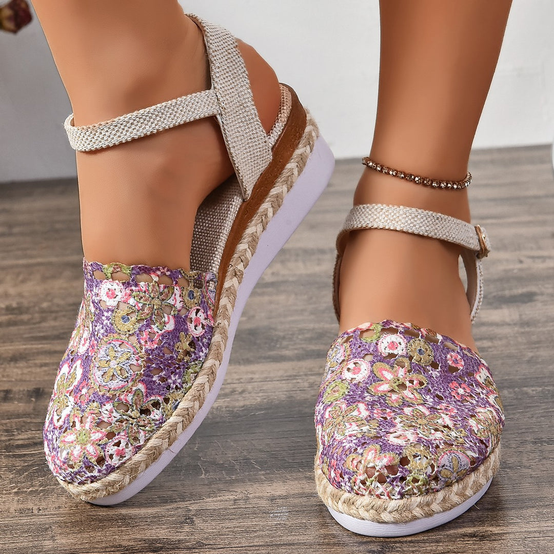 Dame espadriller med elegant hæklede design og komfortabel sål Stilla