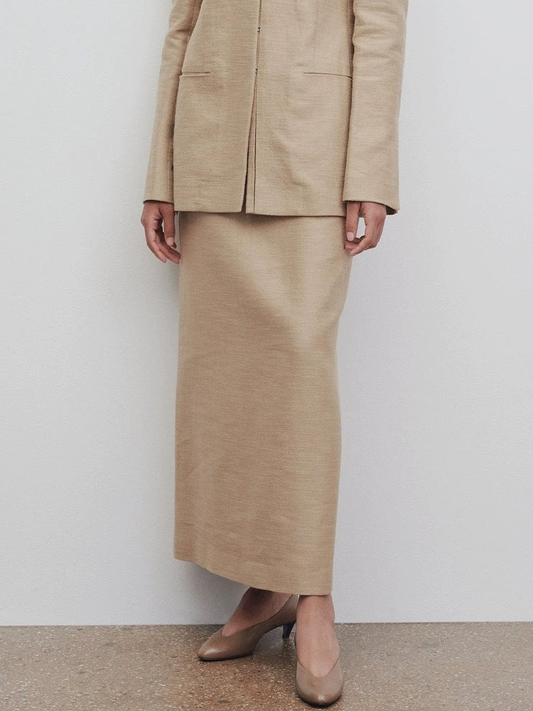 Dame elegant og moderne To-i-én blazer-nederdel-sæt Stilla