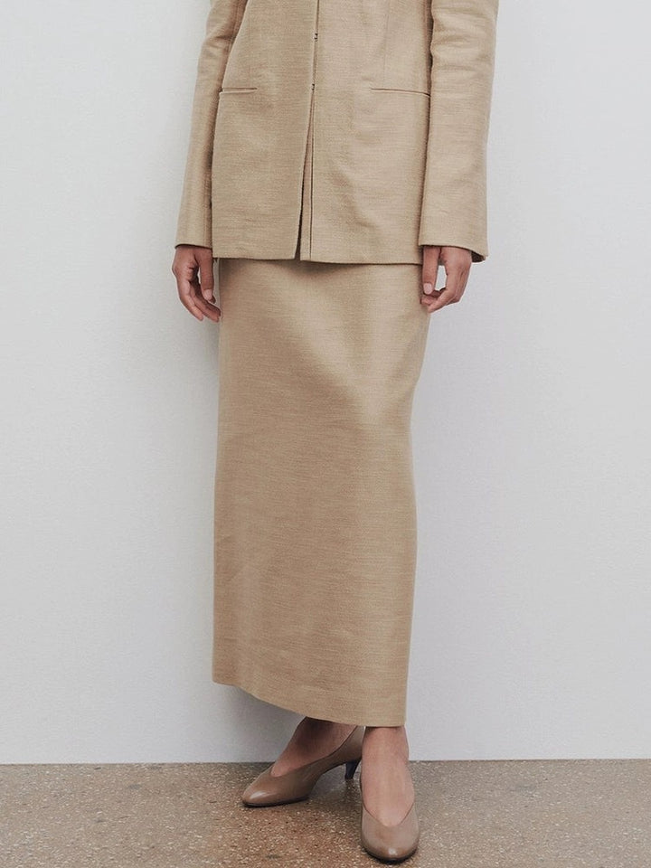 Dame elegant og moderne To-i-én blazer-nederdel-sæt Stilla