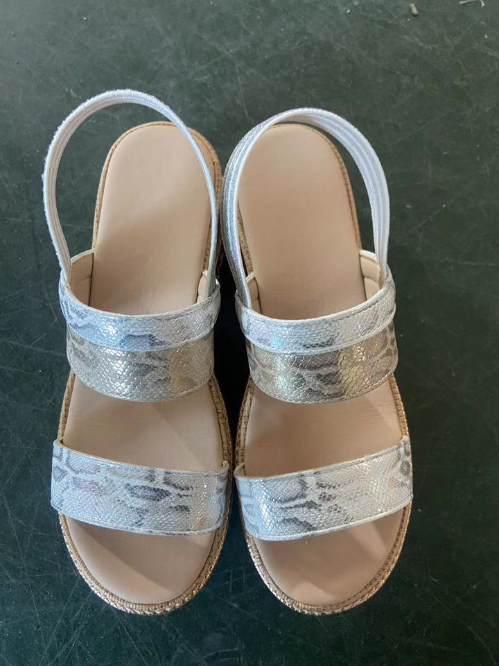 Dame plateau-sandaler med justerbare stropper og moderigtig bast-design Stilla
