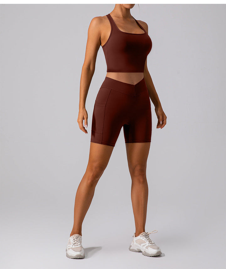 Stilla | Waist Hip Lift Fitness Shorts Dobbelt Sidet Børstet Yoga Bukser Til Kvinder, Slim Fit Sports Bukser