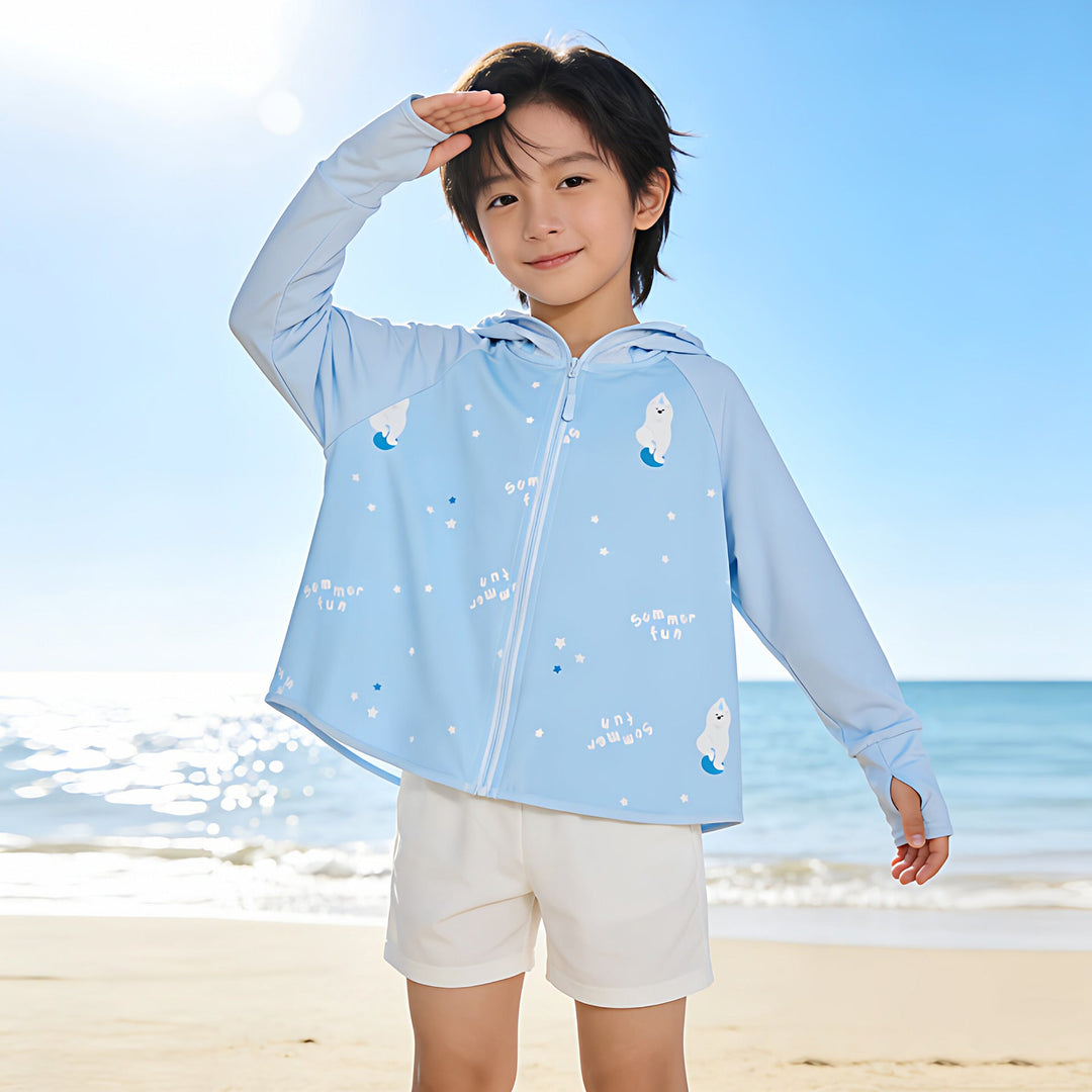 Dame sommerlig UV-beskyttelsessjakke med hætte Skovae