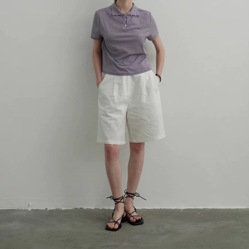 Dame Polo T-shirt med moderne snit og fin tekstur Stilla