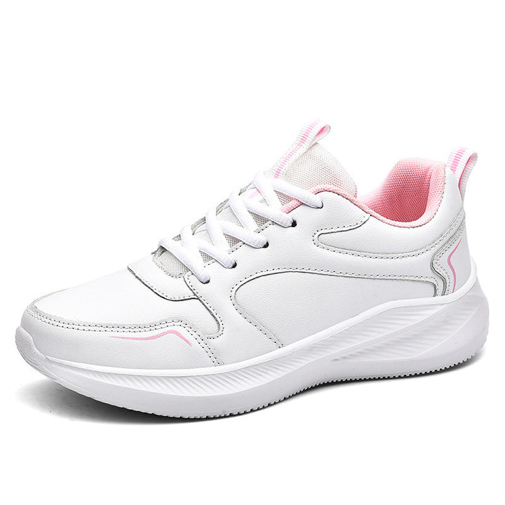 Unisex nan minimalistisk kunstlæder-sneakers med ergonomisk EVA-mellemsål og trækstrop Skovae