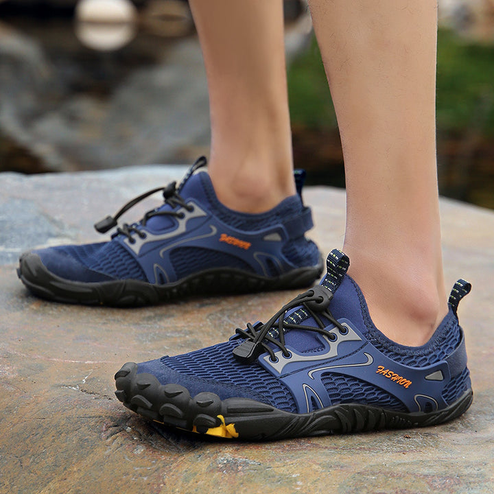 Unisex nan Aqua-Sneaker med elastisk indgang, hurtig snøring og skridsikker flex-sål Skovae