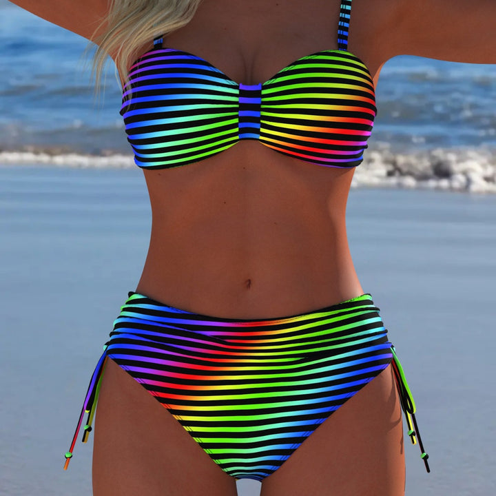 Dame Bikinisæt med alsidigt ribdesign og komfortabel højderyg Skovae