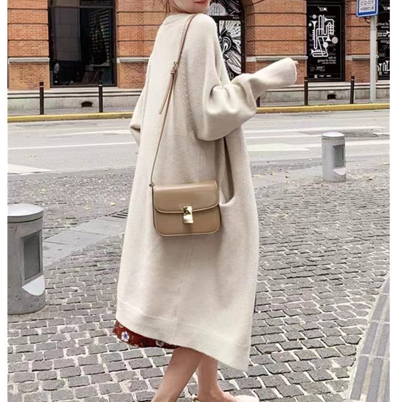 Dame oversized strikjakke med lommer og afslappet pasform Stilla