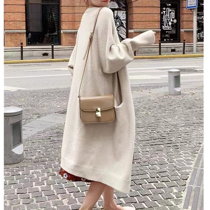Dame oversized strikjakke med lommer og afslappet pasform Stilla