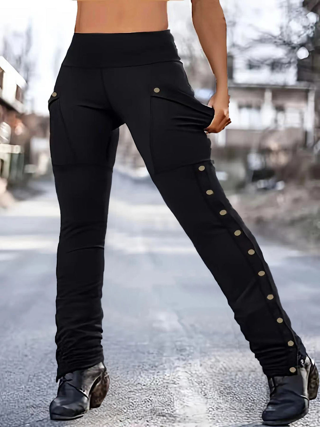 Dame Høj talje Cargo Leggings Stilla