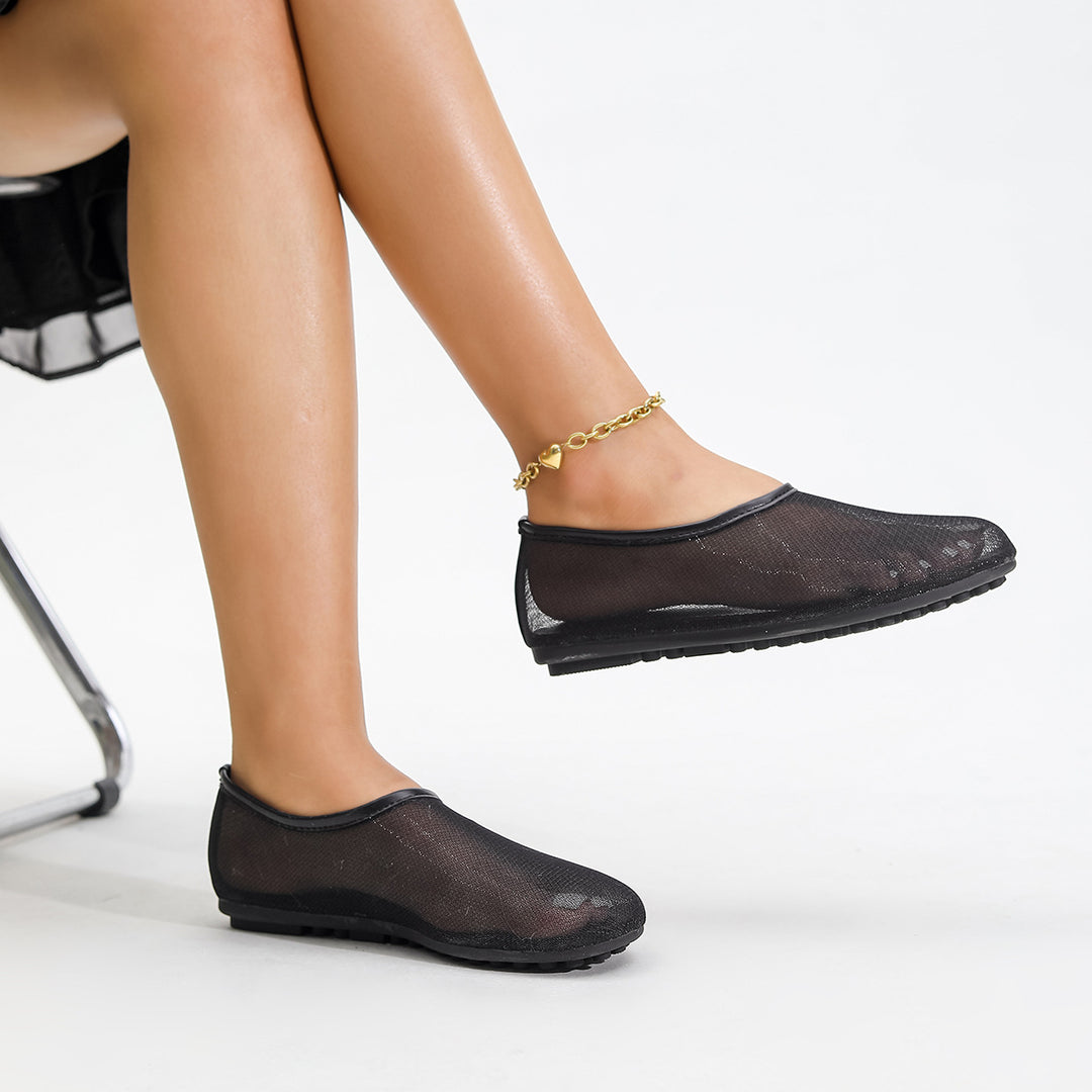 Dame Åndbare Slip-On Sko i Mesh Material med Fleksibel Sål Stilla