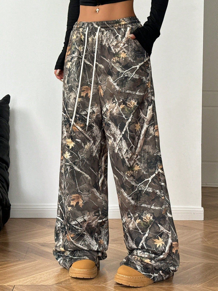Dame Cargo-bukser i moderne camouflage-stil Stilla