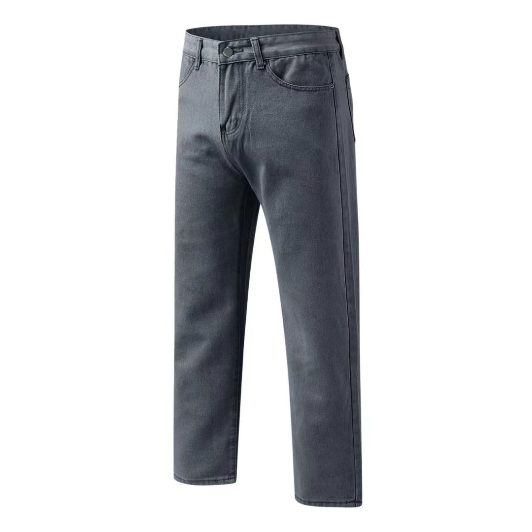 Dame Højkvalitets Lige Jeans med Høj Talje og Klassiske Sømmene Stilla