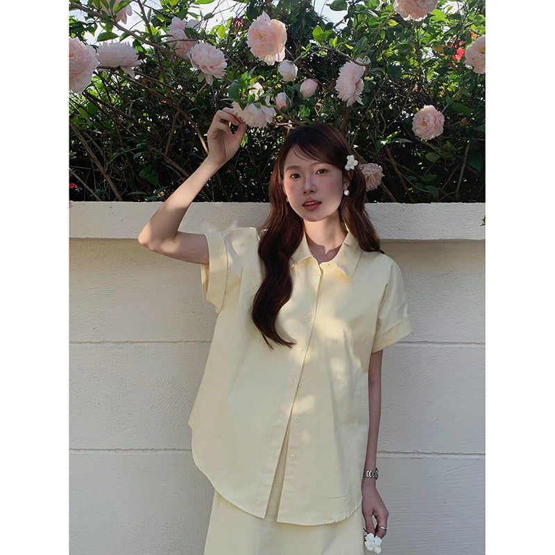 Dame afslappet ensemble af crop-top og maxi-nederdel Stilla