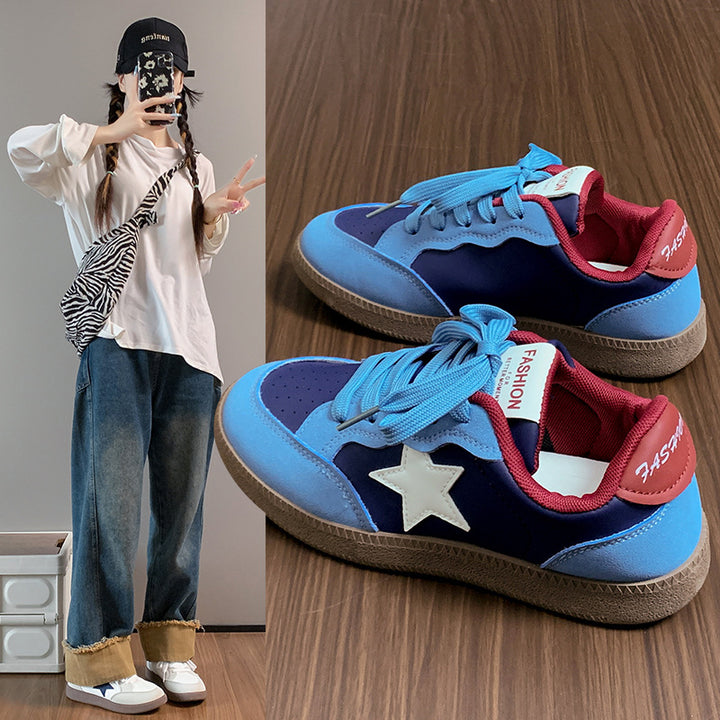 Dame Sneakers i sporty retro-design med polstret indersål Stilla