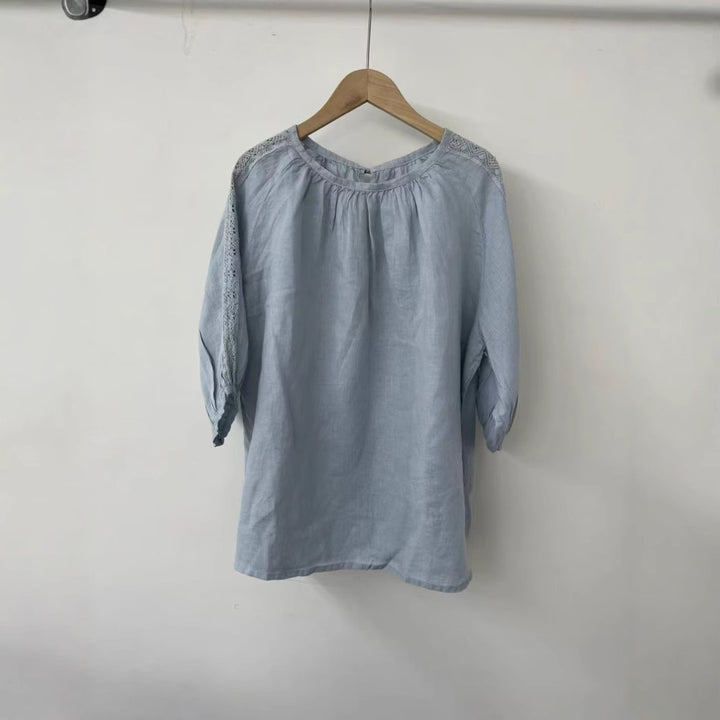 Femme Elegante Broderet Boho-Bluse Stilla