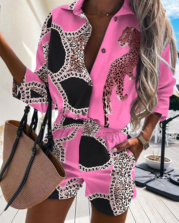 Damer Casual Jumpsuit med struktureret print og praktiske lommer Stilla