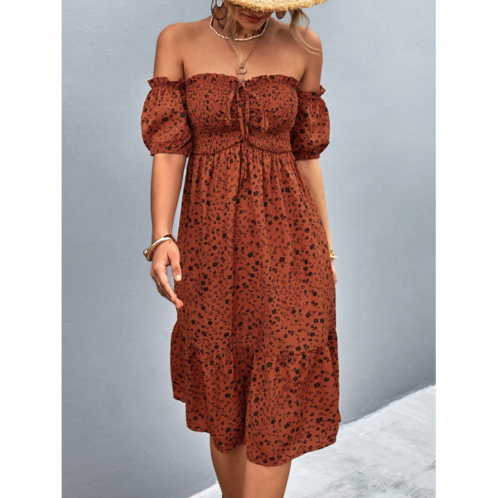 Dame Off-Shoulder Sommerkjole med Blomsterprint Stilla