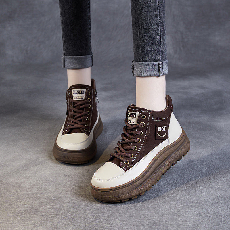 Dame High-Top Fashion Sneakers med holdbar gummisål Stilla