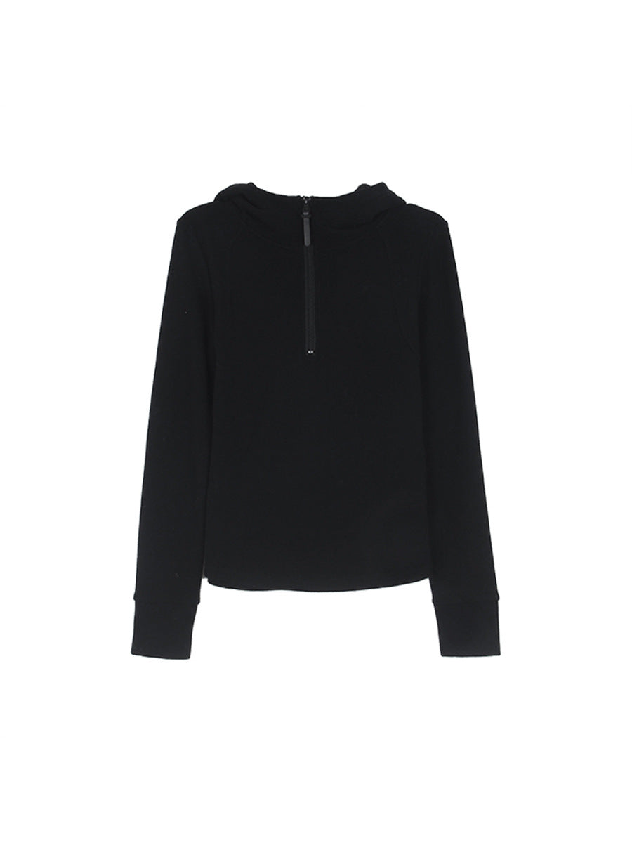 Dame hoodie med lynlås og tidløst design Stilla
