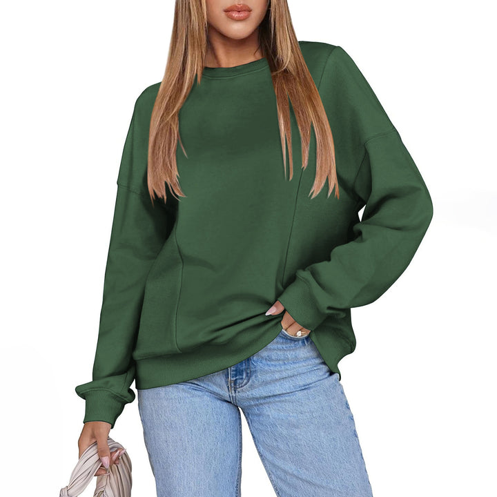 Dame hyggelig sweatshirt med moderne oversized-snit og afslappede skulderdetaljer Stilla