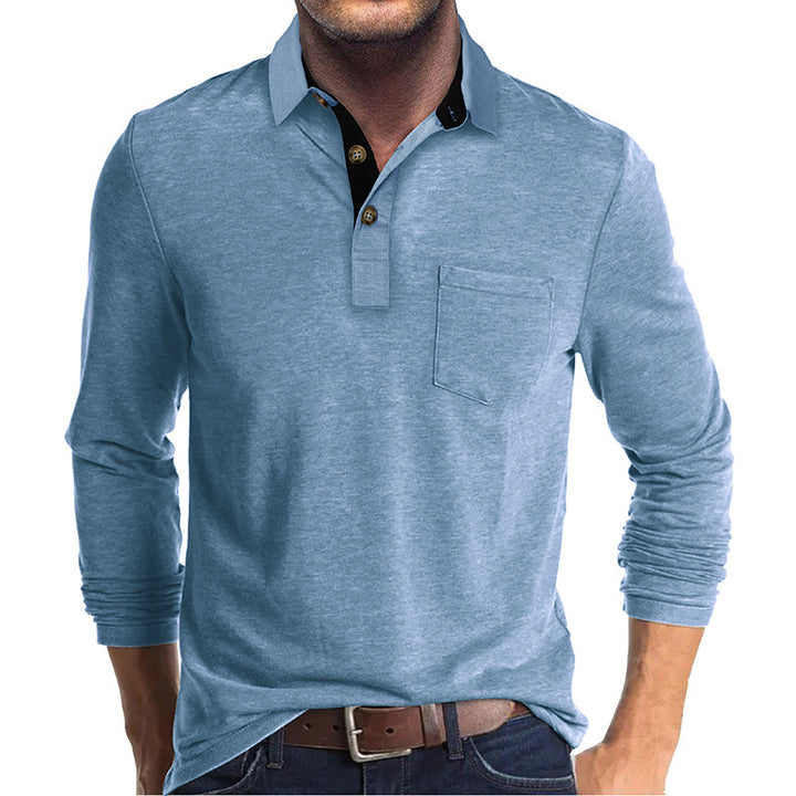 Herrer Langærmet Poloshirt Stilla