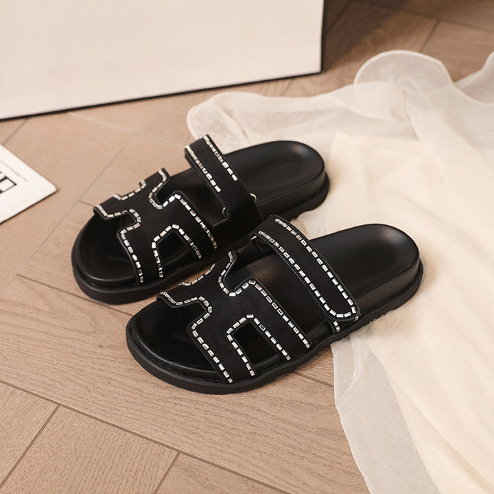 Dame Stilige Relax-Sandaler med fashionable synligt design Stilla