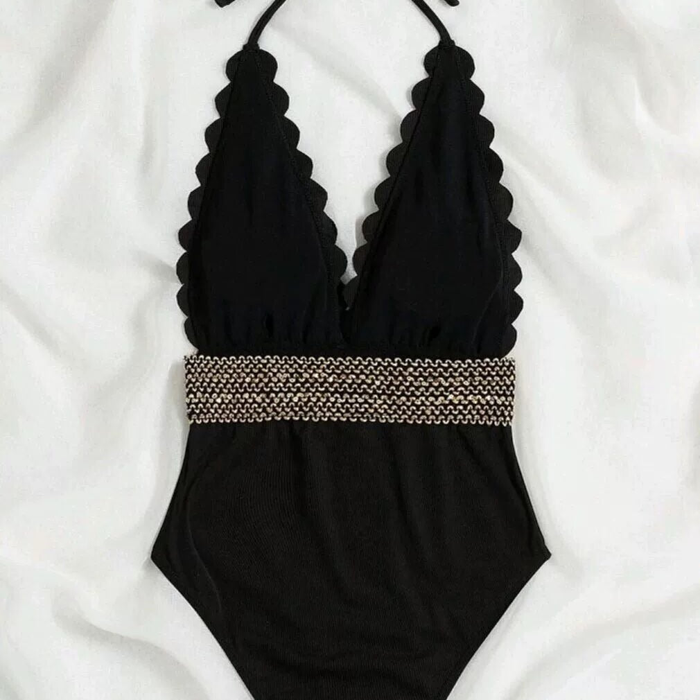 Dame Zigzag Halter Badedragt Stilla