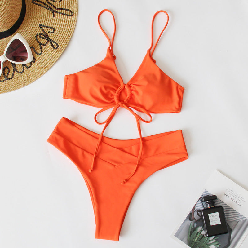 Dame Bikini-sæt med innovativt indviklet design og justerbare stropper Stilla