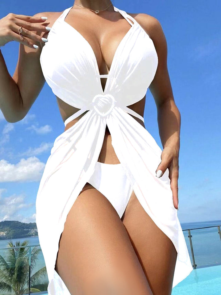 Dame jumpsuit med rynker og hjerte-detalje Skovae