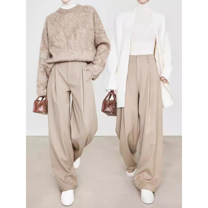 Dame elegant lang cardigan med sidelommer og fin struktur Stilla