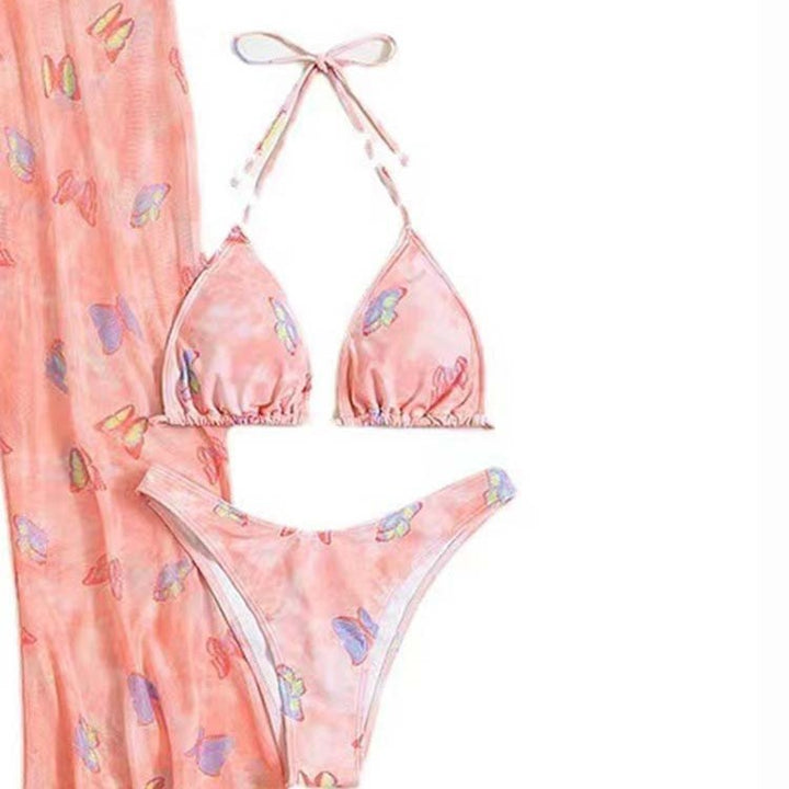 Dame Flared Strandbukser og Triangle Bikini Sæt Stilla
