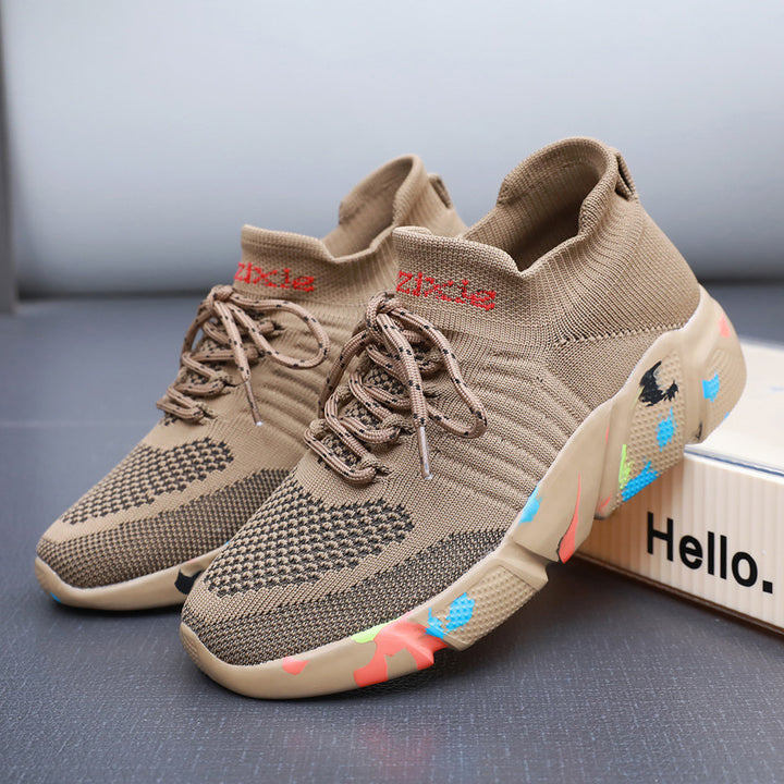 Herrer nan sokkelignende strikkesneakers med sømløst overmateriale og dæmpet EVA-platformsål Skovae