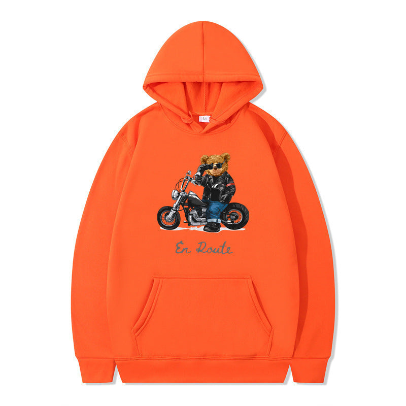 Dame hoodie med unikt bjørne design og afslappet pasform Skovae